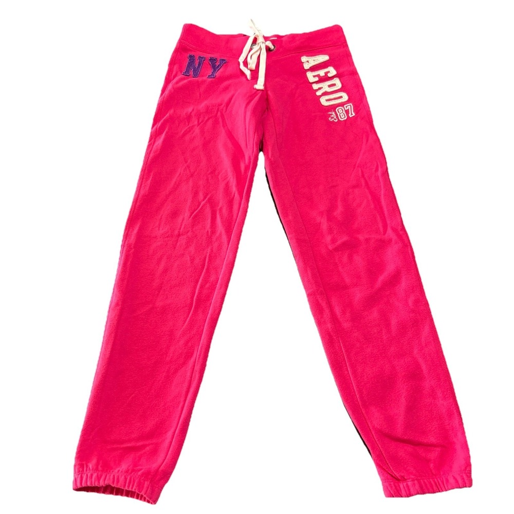 Vintage Aeropostale Sweatpants Womens size XS Y2K 90s Preppy Hot Pink